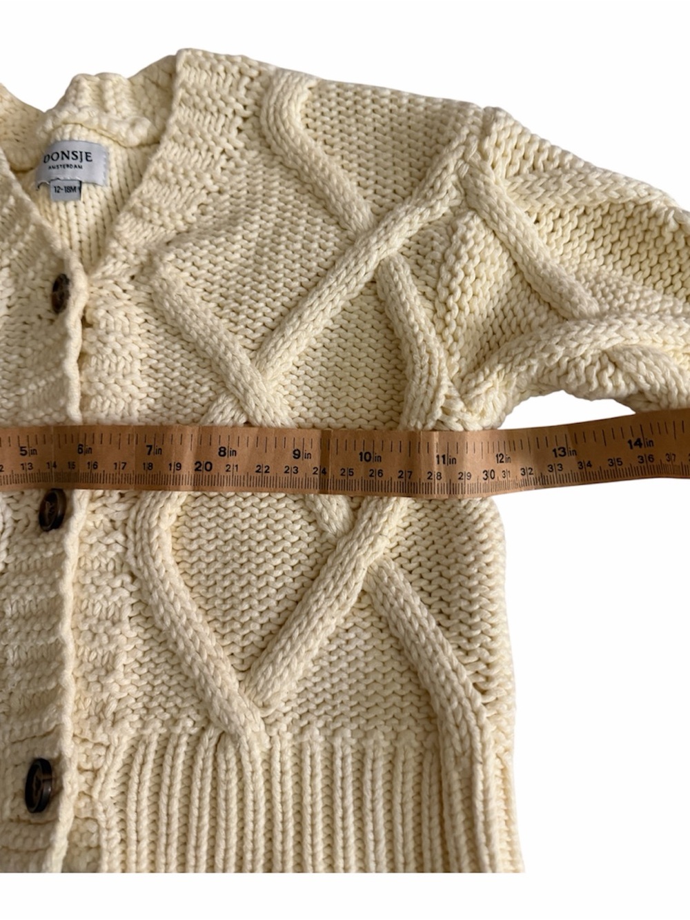 DONSJE Vavida Cardigan | Lily White Size 12-18M - Picture 11 of 13